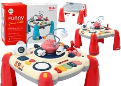 LEAN Toys Masa Educativă Interactivă pentru Copii cu Panou de Pian și Astronaut Roșu (17532)