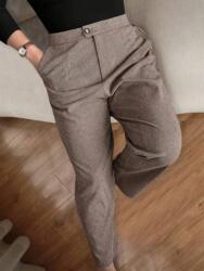 Shein T41206 Shein Elegáns Halszálka Mintás Magas Derekú Nadrág (51) 50