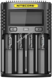 NITECORE USB töltő Nitecore UM4 Li-Ion, IMR, LiFePO4 (16340-18650-21700) NiMH/NiCd akku
