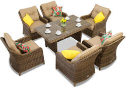 Garden Point Toledo Premium technorattán kerti bútorok, barna (GAP120-FIE)