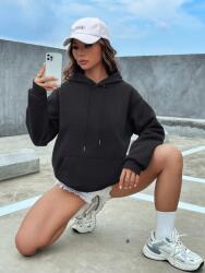 Shein LC77312 Shein Kapucnis Melegítőfelső Fekete (51) L