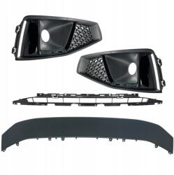 112&tech Lökhárító rács spoiler Audi A4 B9 Competition 15-19r komplett Fekete