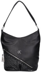 Karen rostbőr táska D 672-L fekete ezüst