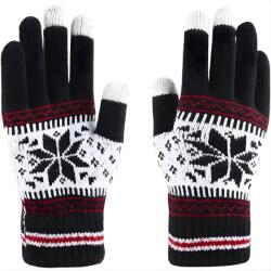 HARAHU SF-39259 Téli Kesztyű - Fekete/Fehér M/L KP39259