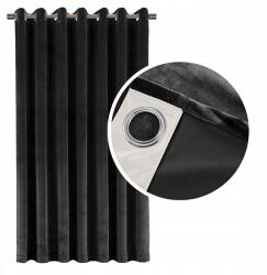  Sötétítő Velúr Függöny 90% Vastag gurulós Fekete 140x250 (5905080706123)
