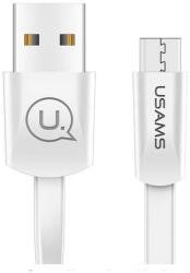 USAMS U2 lapos kábel microUSB 1.2m SJ201MIC02 (US-SJ201) fehér (SJ201MIC02)