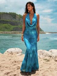 Shein CC24105 Shein Mintás Ruha Maxi Lelógó Nyakkivágással (51) S