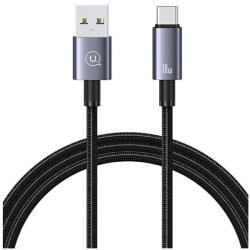 USAMS USB to USB-C kábel 3A, 1.2m, gyors töltés, acél/rozsdaálló SJ663USB01 (US-SJ663) (SJ663USB01)