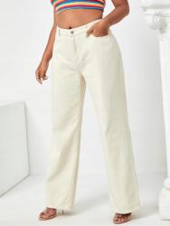 Shein KC74101 Shein Magas Derekú Egyenes Szárú Farmer Nadrág (51) 52