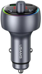 USAMS CC328 autós töltő 30W 1xUSB-A 1xUSB-C Bluetooth FM tarnish (CC328CC01)