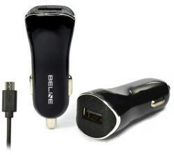 Beline Ład. sam. Beline 1xUSB + microUSB 1A töltő fekete (CC19 microUSB)