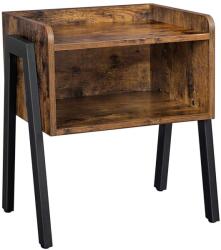 Brius Noptiera compartiment depozitare frontal deschis mdf, 42x35x52 cm, design rustic, maro (EZ-LET54X)