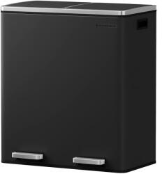 Brius Cos de gunoi din inox cu 2 compartimente colectare selectiva, cu galeti interioare, 2x30litri, negru (EZ-LTB60BK) Cos de gunoi