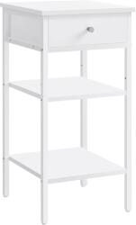 Brius Noptiera cu sertar pentru dormitor, design scandinav, 35x35x70cm, alb (EZ-LET502B14)