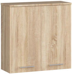 Brius Dulap baie suspendat, cu 2 usi si 1 raft interior, PAL 16 mm, 60x23x60 cm, stejar sonoma (AK-38165601)
