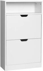 Brius Dulap pantofi cu 3 usi rabatabile, pentru 8-12 perechi, 60x24x102 cm, alb (EZ-LBC040W01) Pantofar