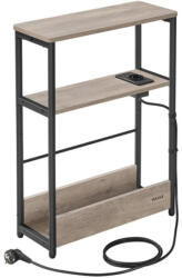 Brius Masuta ingusta cu priza si porturi de incarcare USB, 3 rafturi, 45x18x58 cm, gri (EZ-LET335K05) Raft