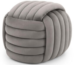 Brius Taburet tapitat Nilo, velur, 53x50x43 cm, gri deschis (AK-04380407)
