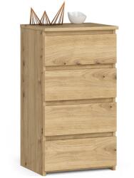 Brius Comoda cu 4 sertare, PAL laminat 16mm, 40x35x74 cm, stejar artisan (AK-38160392) Comoda