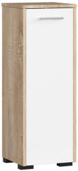 Brius Dulap baie pal tip baza usa reversibila raft, 30x30x85 cm, design modern, stejar sonoma alb (AK-04389486)
