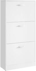 Brius Dulap pantofi cu 2 usi rabatabile, pentru 12-18 perechi, 60x24x120 cm, alb (EZ-LBC03WT) Pantofar