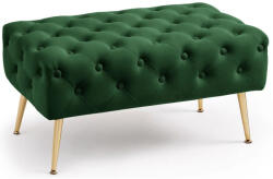 Brius Taburet Madrid, tapitat cu catifea, tip banca, cu picioare metalice, 80x42x41 cm, verde (AK-04380049)