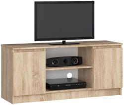 Brius Comoda tv pal 2 usi cu polita centrala, 120x40x55 cm, design natural, stejar sonoma (AK-38164185) Comoda