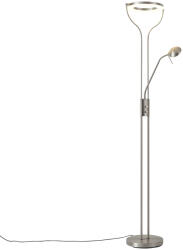 QAZQA Modern állólámpa acélból olvasókarral, LED-del és dimmerrel - Divo (104097)