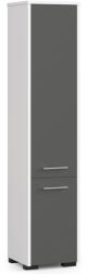 Brius Dulap baie pal tip coloana 2 usi 5 rafturi, 30x30x140 cm, design modern, alb si gri (AK-04384221)