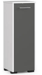 Brius Dulap baie pal tip baza usa reversibila raft, 30x30x85 cm, design compact, alb si gri (AK-04384269)