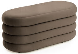 Brius Taburet tapitat Puffo cu spatiu de depozitare, velur, 100x42x42 cm, maro (AK-04380247)