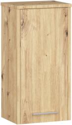 Brius Dulap baie pal suspendat usa reversibila, 30x22.5x60 cm, design cald natural, stejar artisan (AK-38160323)