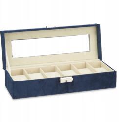 Giftdeco Óratartó Doboz 6 rekeszes sötétkék Ajándék (85497 AR)