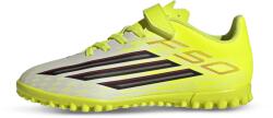 Adidas F50 Club TF műfüves focicipő, gyerekméret, fluosárga, tépőzáras (JS1484)