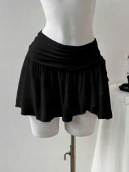 Shein FC26307 Shein Fekete Fodros Szoknya-rövidnadrág (51) S
