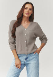 Makadamia Női gombos pulóver C38 | mokka