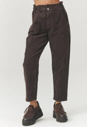 MAKADAMIA Magas derekú kordbársony nadrág C33 | csokoládé