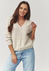 Makadamia Női gombos pulóver C38 | világos bézs