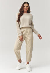 MAKADAMIA Női magas derekú farmer C31 | bézs