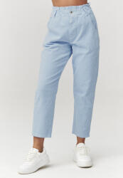 MAKADAMIA Magas derekú kordbársony nadrág C33 | világoskék