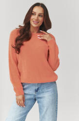 Makadamia Puha női pulóver kerek nyakkal C40 | korall