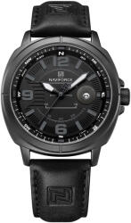 Naviforce Ceas Barbati Naviforce 8078 Negru , Design Business, Functii Multiple, Data automata, Rezistent la Apa 3ATM Ceas