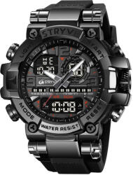Stryve Ceas barbatesc de mana Stryve Digital Analog Militar 5 ATM Fashion Sport Negru Ceas