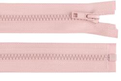 Fashion Műanyag fogú, bontható cipzár kabátba, 5mm, 60cm hosszú, 590314, púderrózsaszín