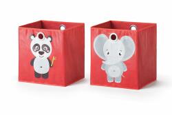 Vicco elefánt-panda összecsukható tárolódoboz - 30 × 30 × 30 cm