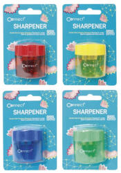 Connect Hegyező 2 lyukú műanyag, tartályos Connect bliszteres - suplix