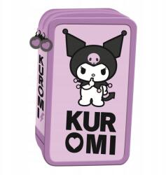 St. Majewski Iskolai tolltartó felszereléssel, háromrekeszes, Kuromi Violet lányoknak (UP-94127)