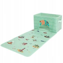  Játéktároló doboz Absolu Chic szőnyeggel 97, 5x39x24 cm zöld (Pojemnik na zabawki, Organizer na zabawki)