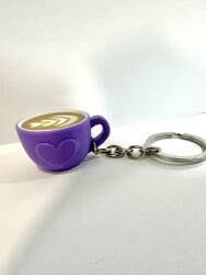  Mini Cappuccino Kulcstartó - Lila Szív (6334591)