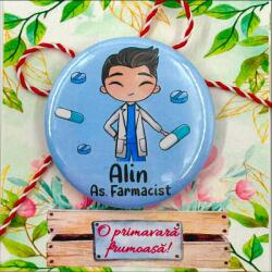 Gravolo Martisor personalizat insigna pentru asistent farmacist (C1436)